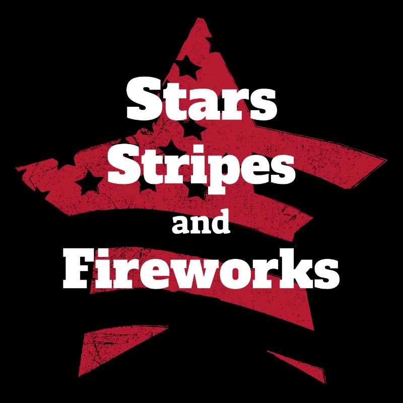 Rayures étoilées et feux d’artifice