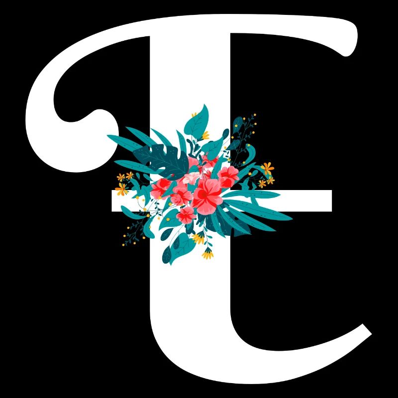 lettre E fleuris