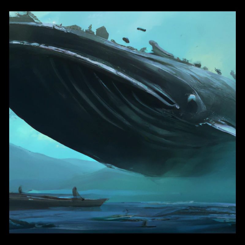 Whale floating in the sky