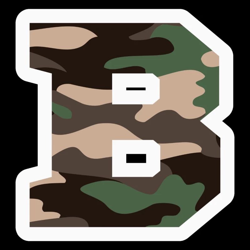 Buchstabe B Militärische Tarnung - Geschenkidee