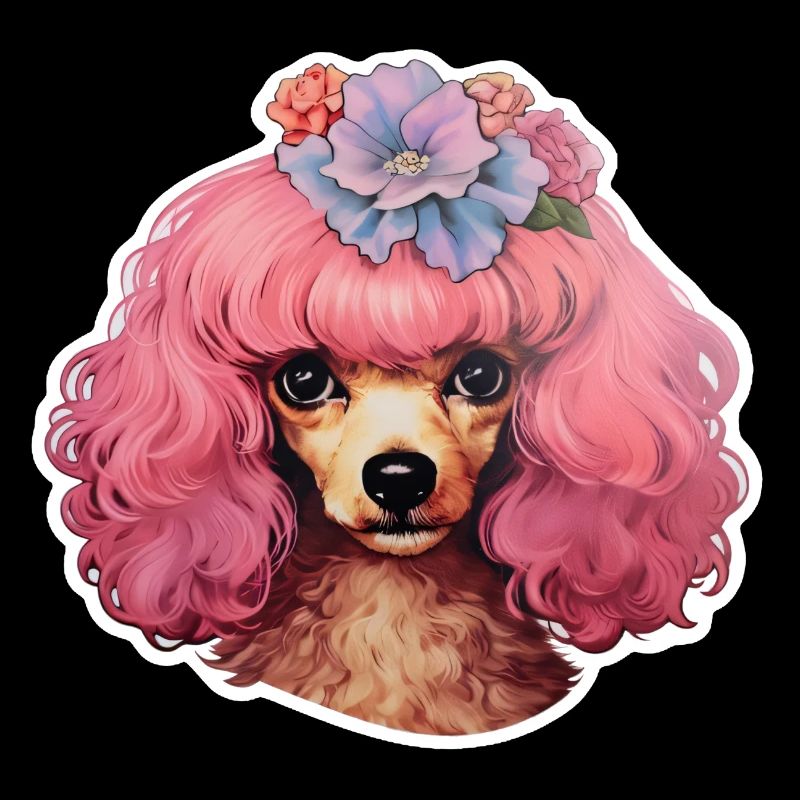 Caniche décoré
