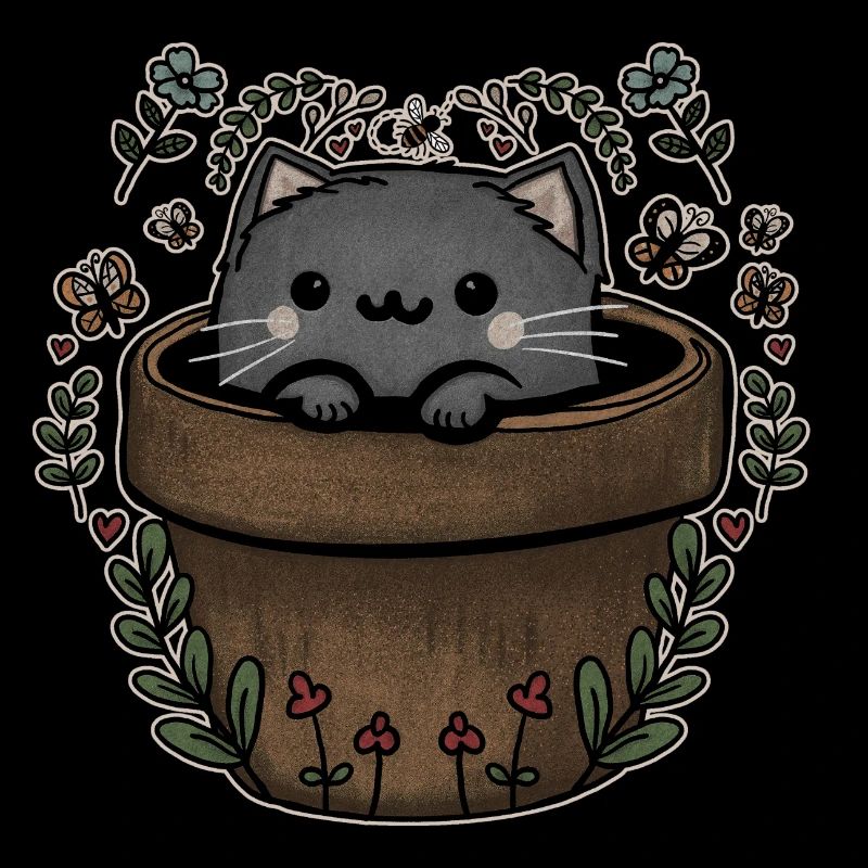Chat fleur