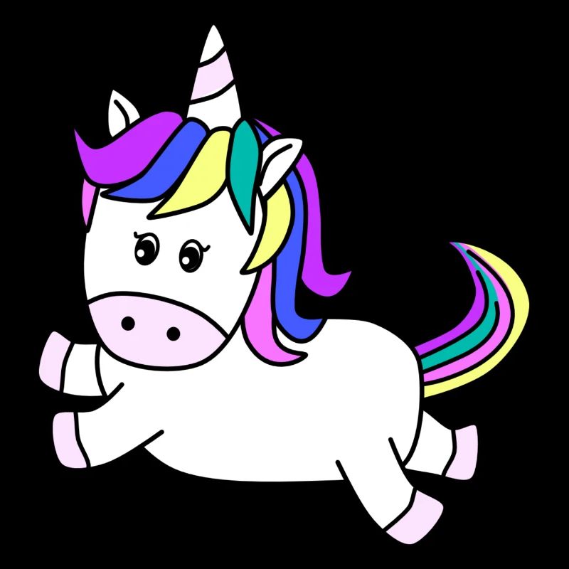 Süßes Einhorn, das springt//