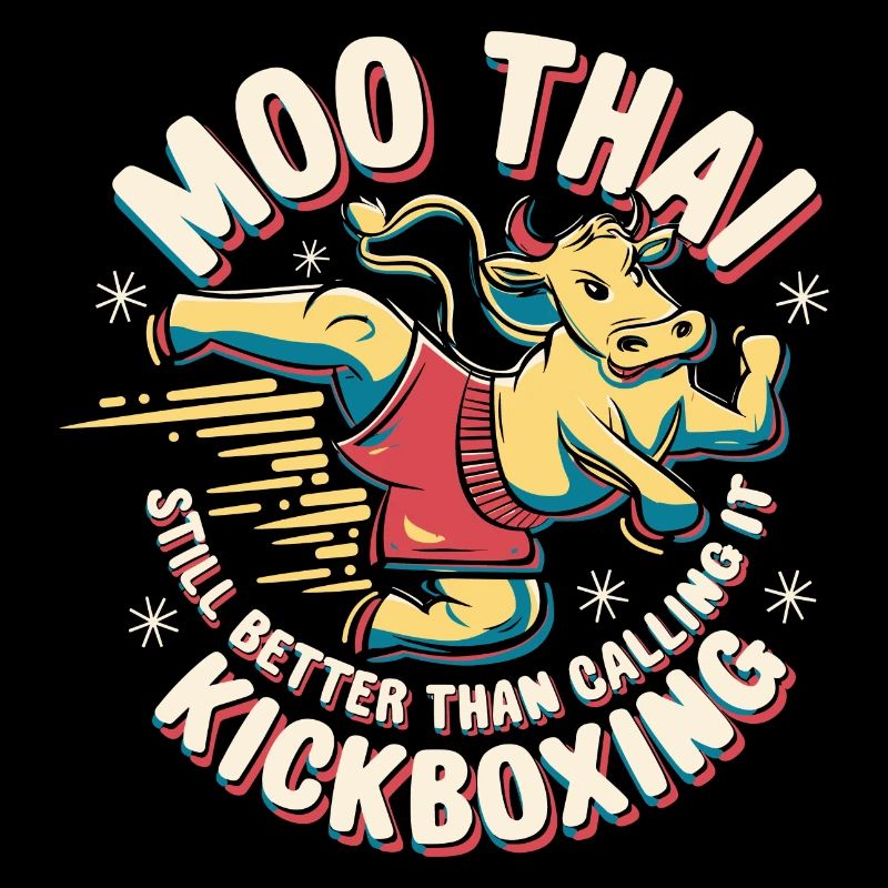 Witziges Muay Thai Sprüche-Design