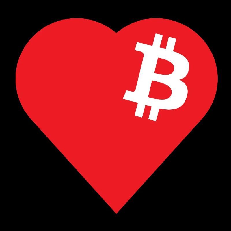 Rotes Bitcoin Herz