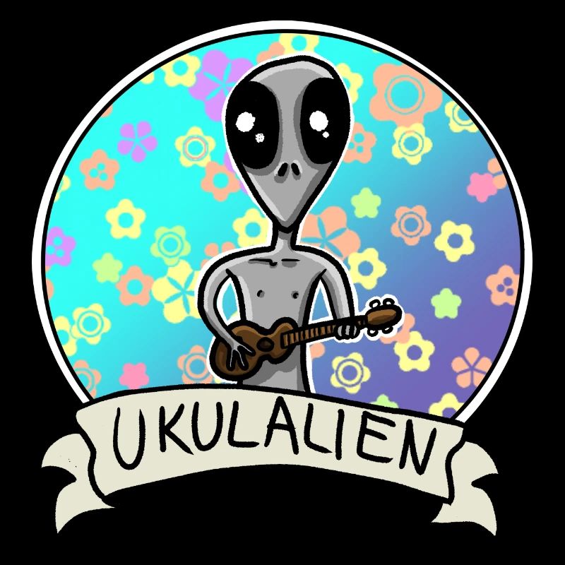 Ukukele Alien Blumen Hawaii UKULALIEN