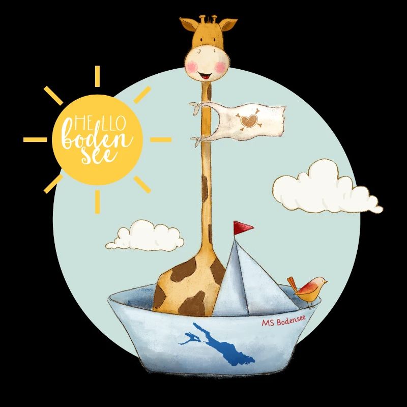 Hello Bodensee – Giraffe und Vogel auf hoher See