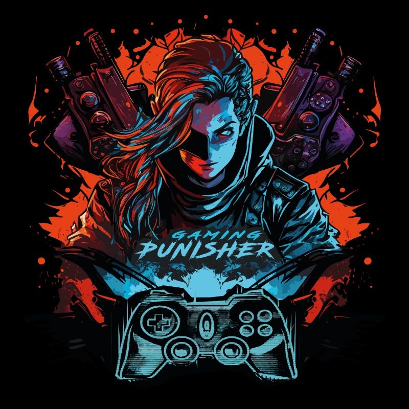 Gaming Punisher - Gamer Nerd Video Game Console PC
