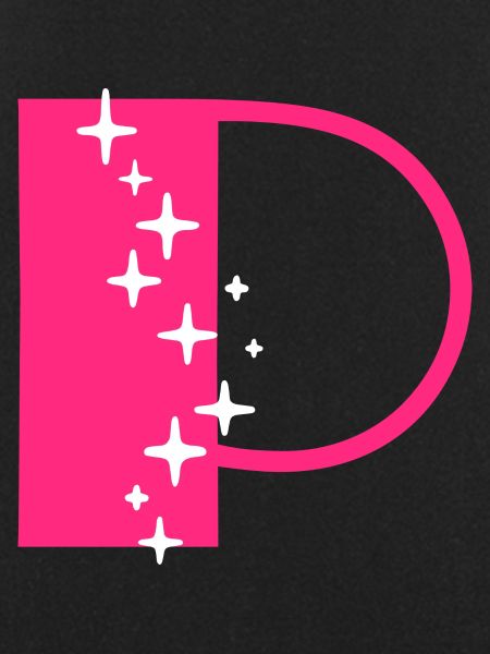 Letter P Glitter