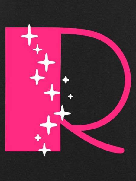 Letter R Glitter