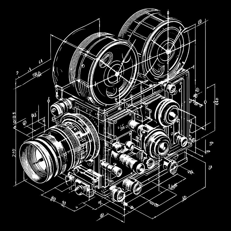 Caméra de cinéma rétro