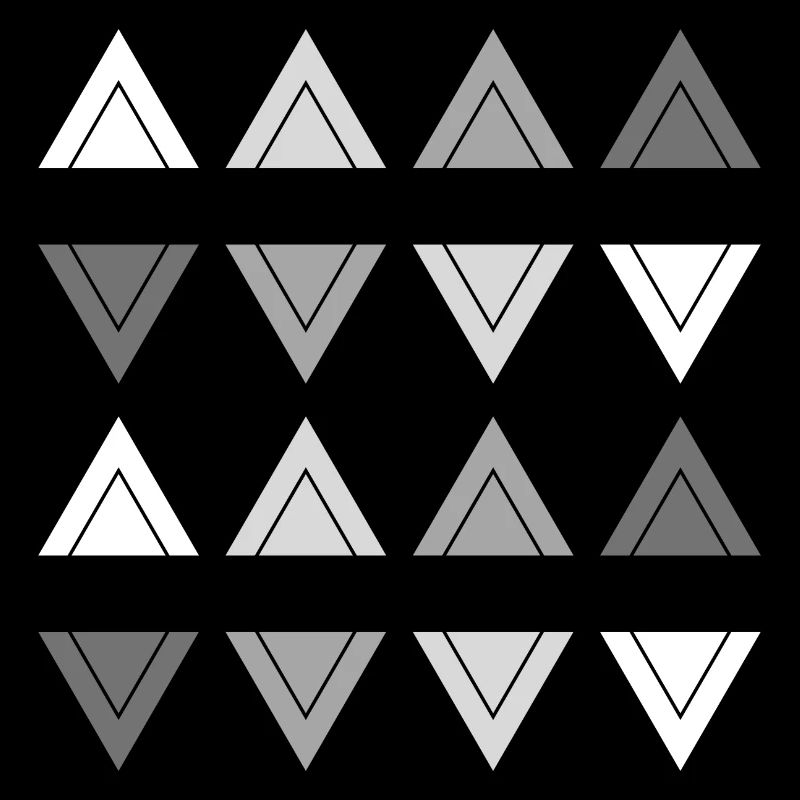 Modern Abstract Geometry Two-row triangles