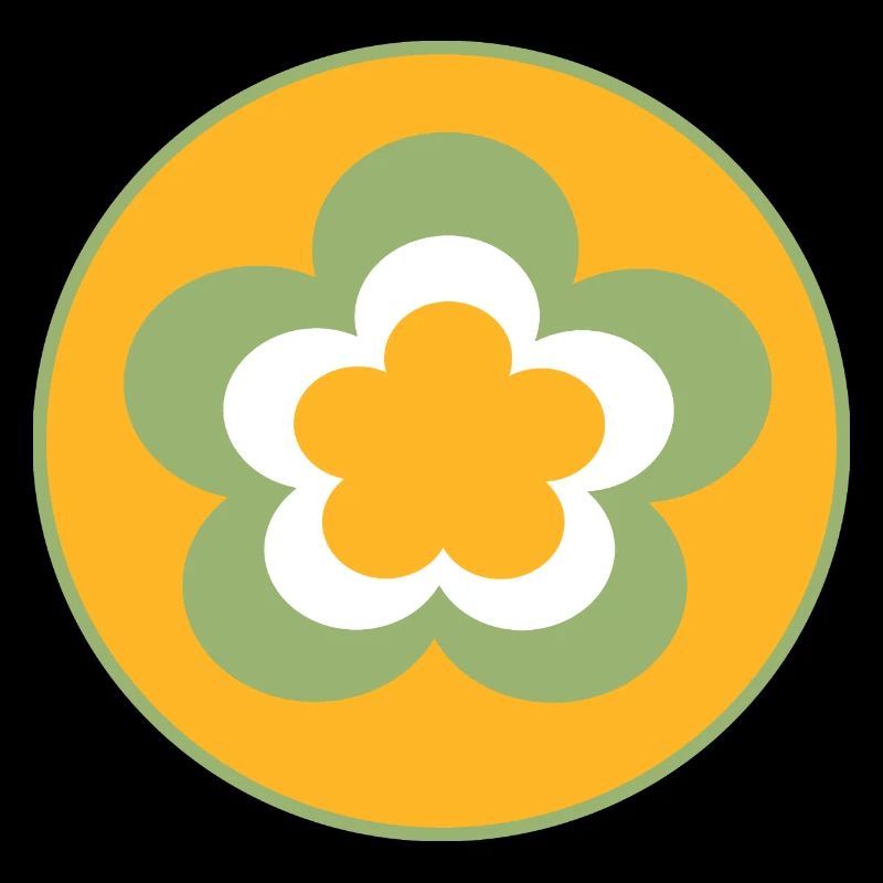70er Jahre Blume Muster