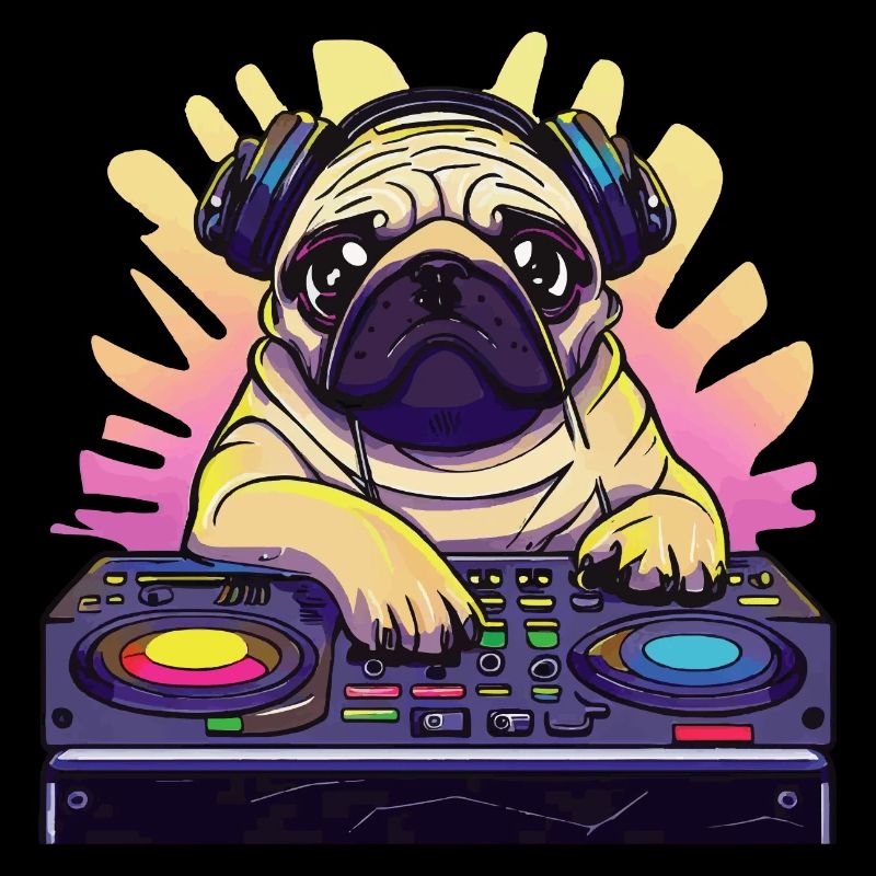 Pug Dog DJ Gift Idea - DJ Dog
