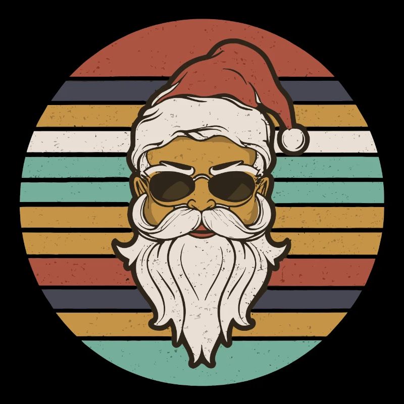 Weihnachtsmann Retro lustiger Stil