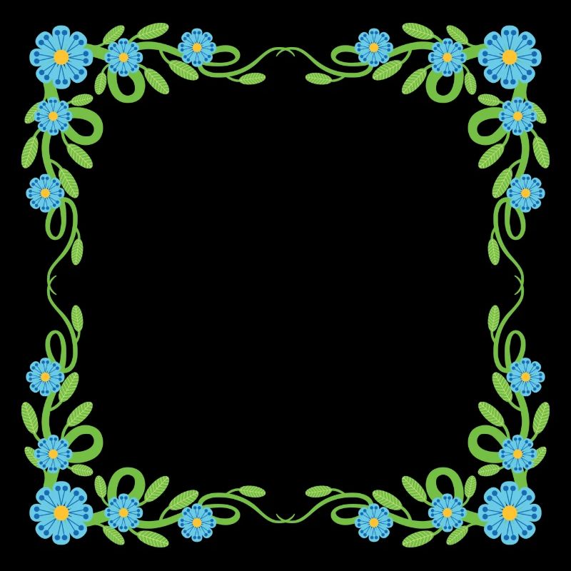 Cadre de couronne de fleurs
