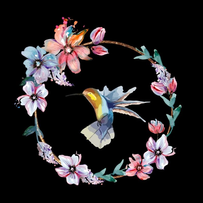 Kolibri Blumenkranz
