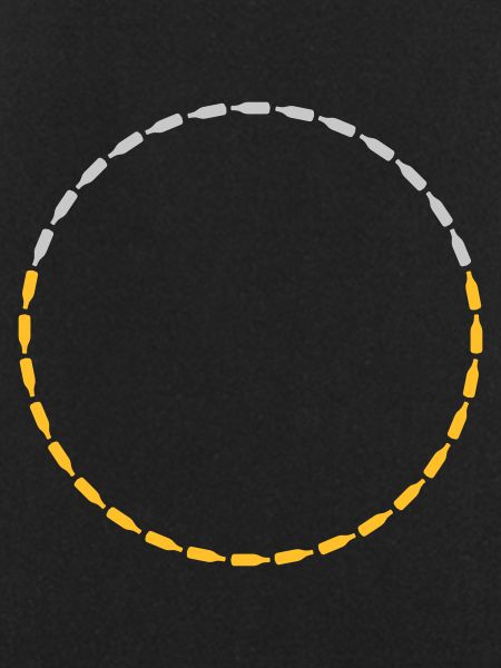 Circle frame beer bottles