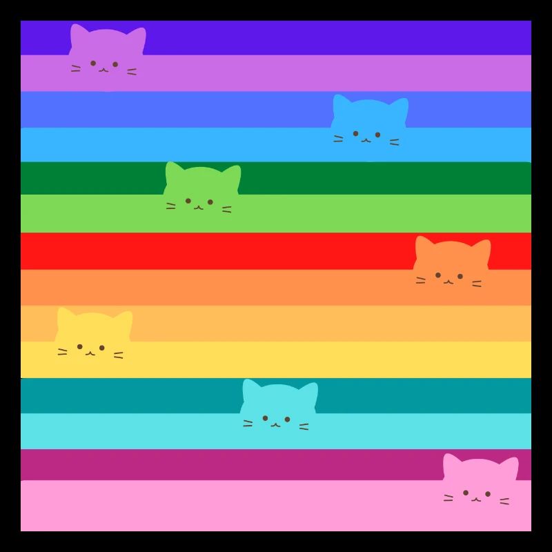 Chats arc-en-ciel