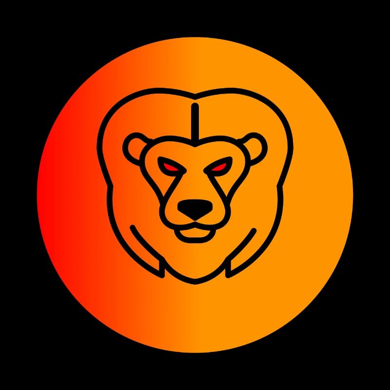 Lion with red eyes