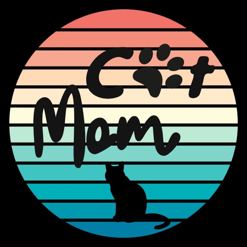 Cat Mom Retro