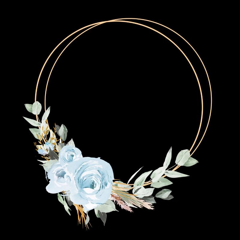 Eucalyptus Blue Rose Boho Wreath