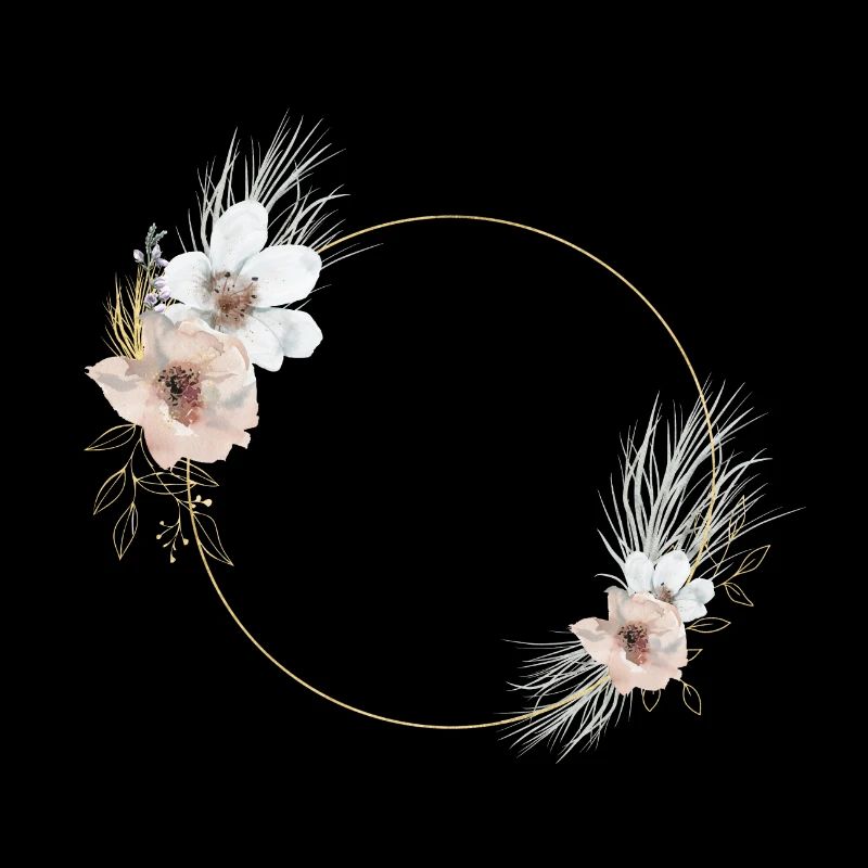 Boho Blush Modern Floral Wreath