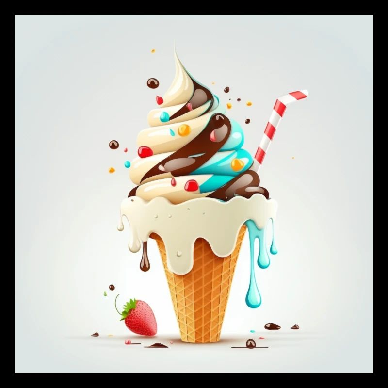 Cornet de glace cartoon