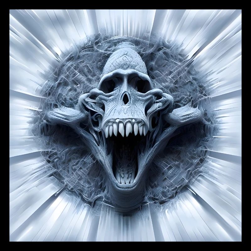 Affenschädel, Monkey Skull, Schädel, Digital Art