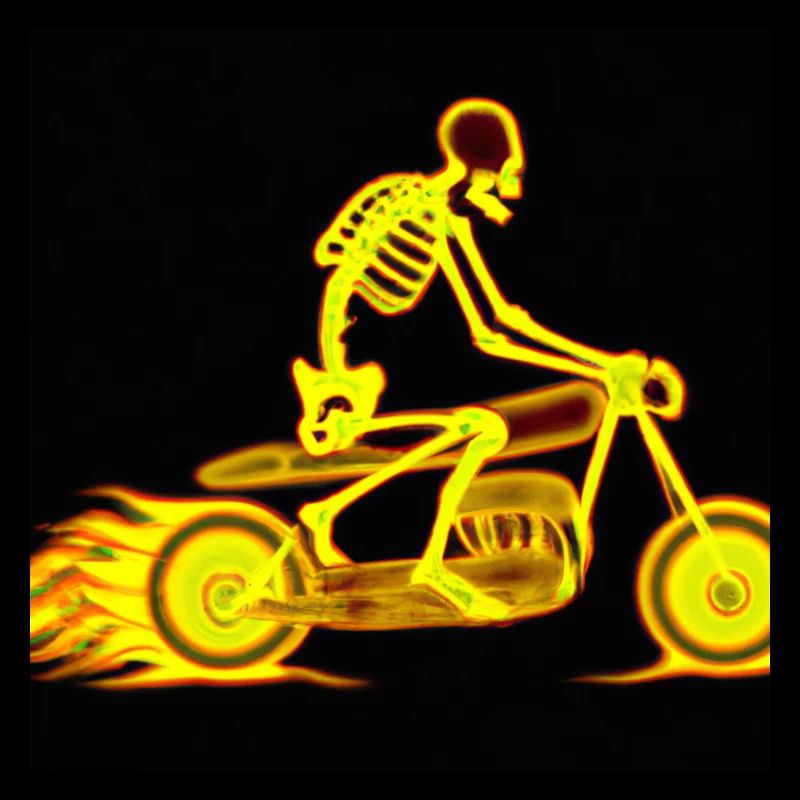 Skelett Biker