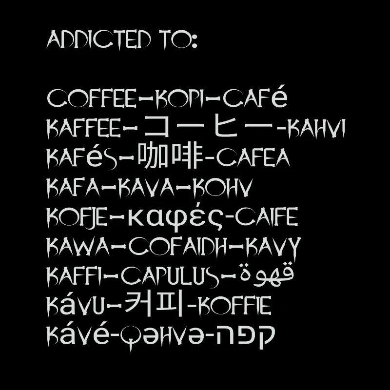 Le café dans de nombreuses langues