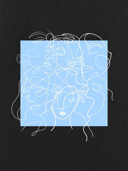 Face line blue