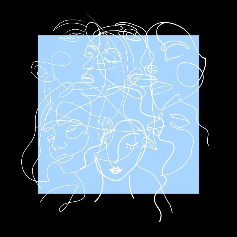 Face line blue