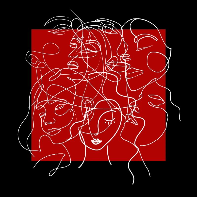Face line red
