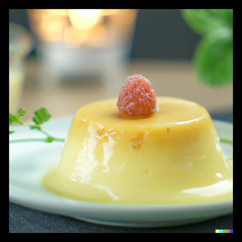 Vanillesosse in Pudding