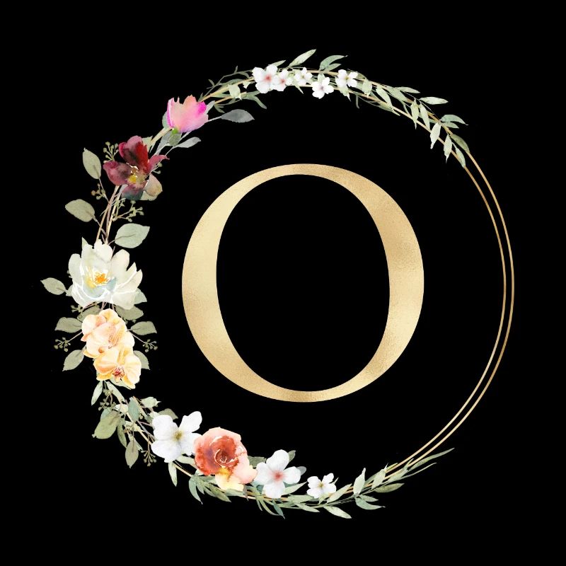 Customisable Monogram O Floral