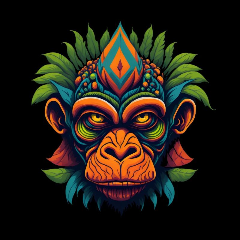 Jungle de primates singes trippy