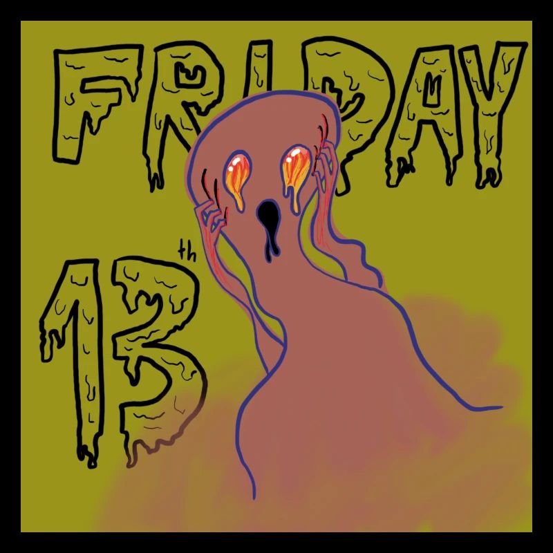 Scared ghost on Friday 13th