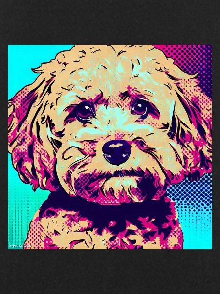 Poodle Cross Pop Art