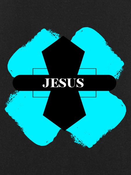 Jesus cross turquoise