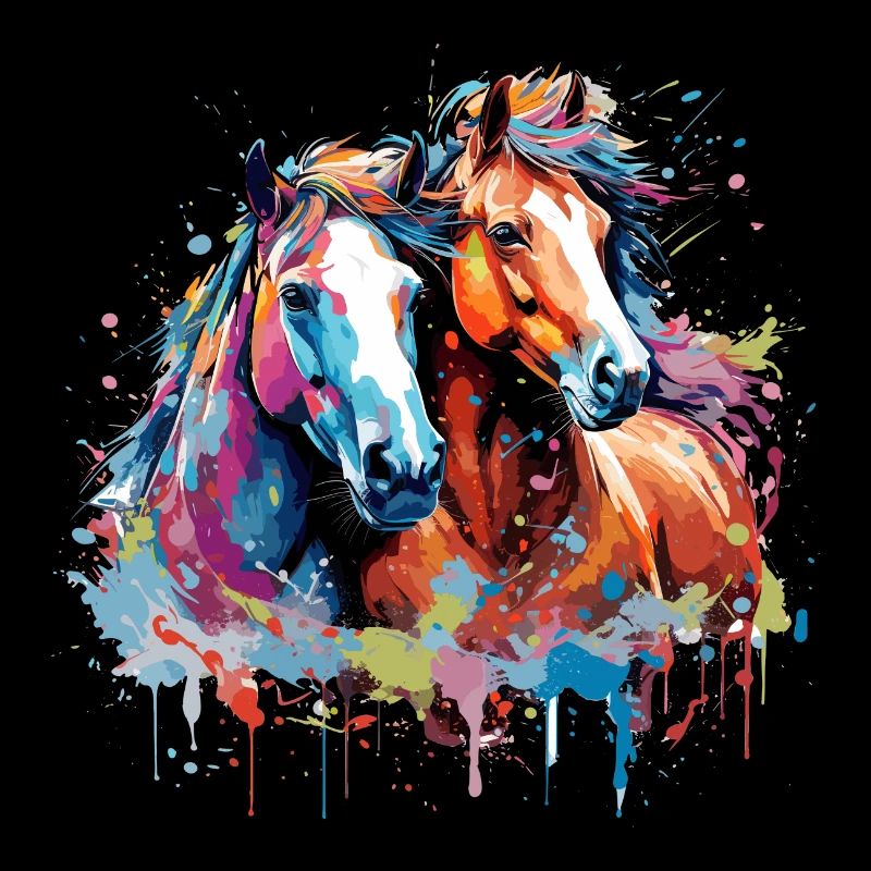 Aquarell Pferde