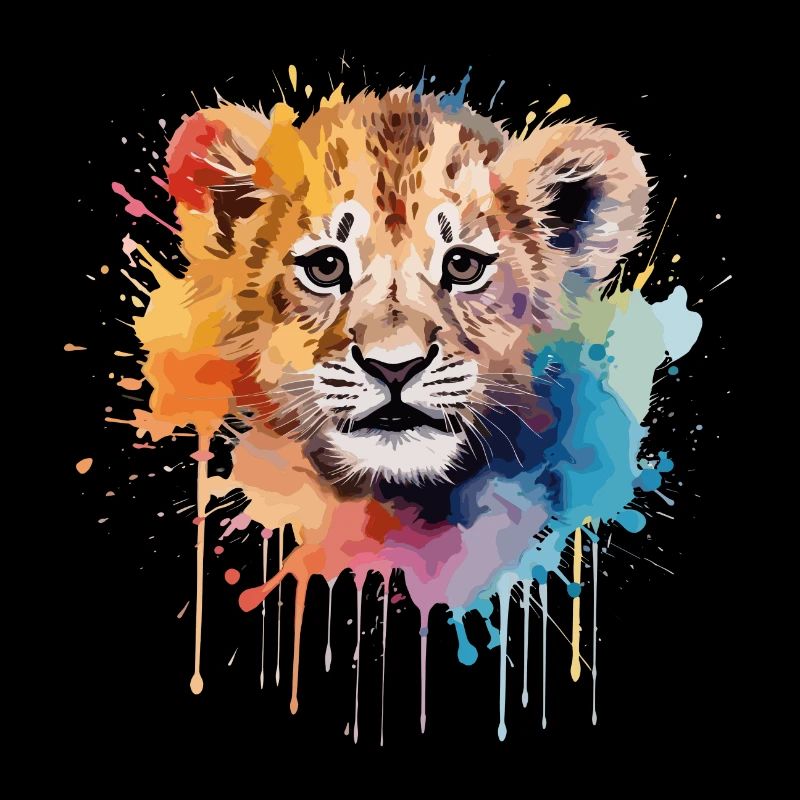 Bébé loin en couleur avec splash