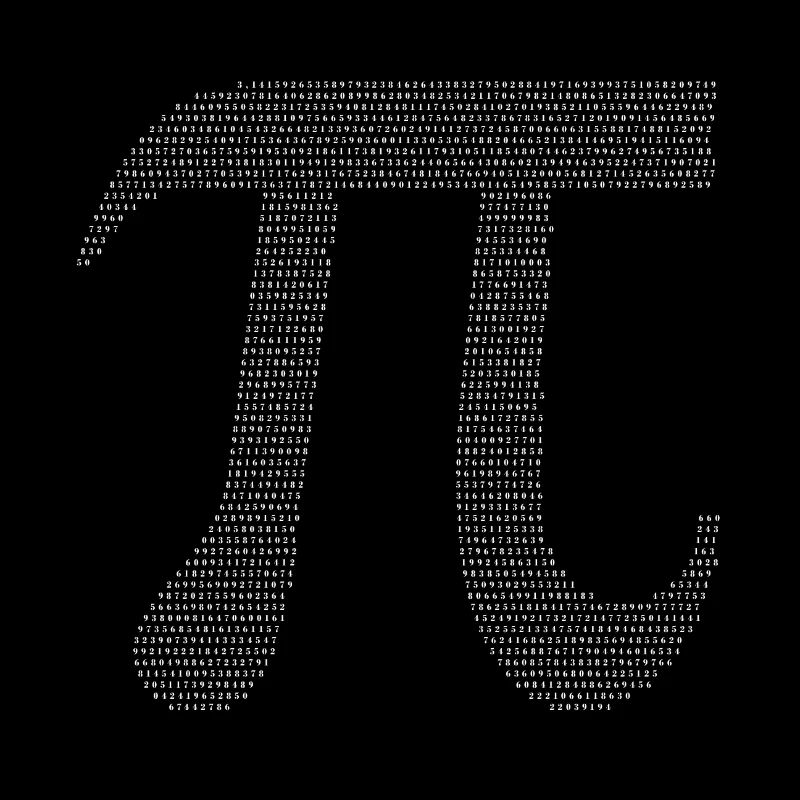 pi silhouette white