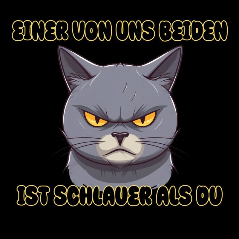 Katze - Einer von und beiden ist schlauer als du