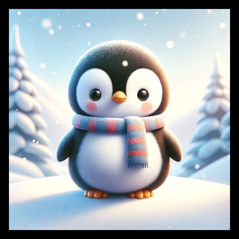 Penguins snow