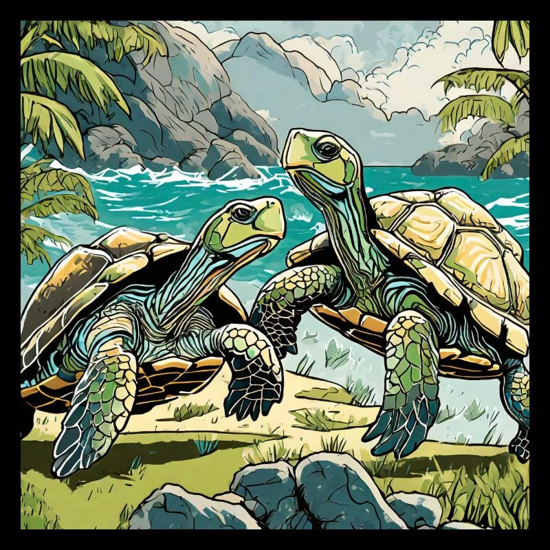 Schildkröte im Kampf