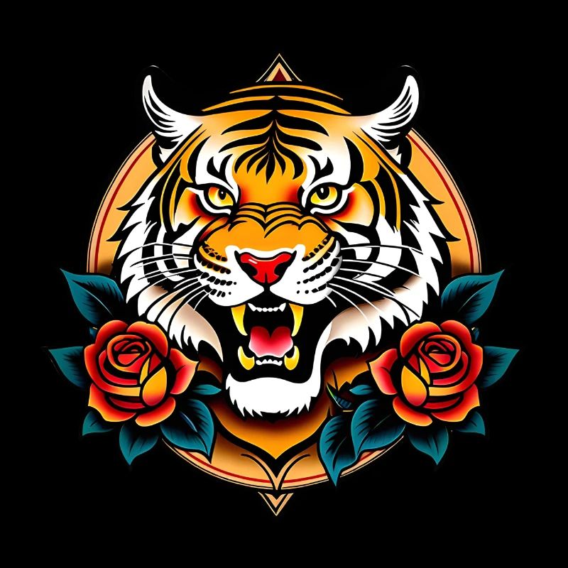 Ferocious tiger tattoo
