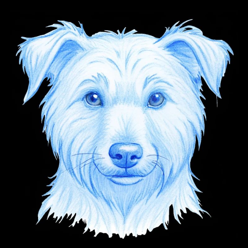 dog hand drwan