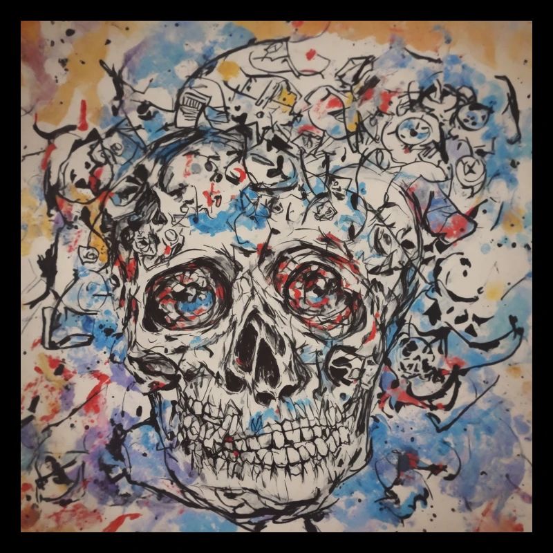 abstract skull design by Benjamin Iddouche