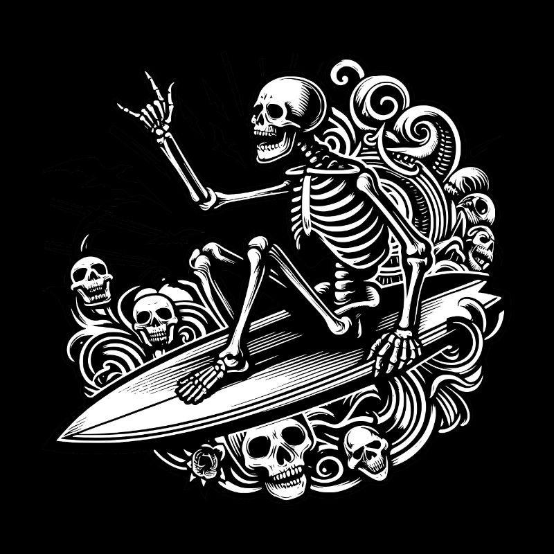 Surfer-Skelett